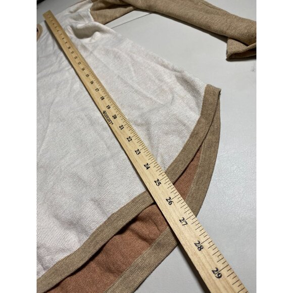Smartwool Womens Shadow Pine Color Block Wool Blend Sweater Size Small Cream Tan - Picture 6 of 11
